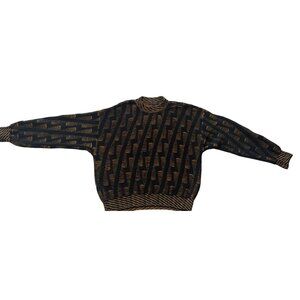 Vtg  Jhane Barnes Sweater Mens 2XL Wool Blend Geometric Pullover Japan 90s